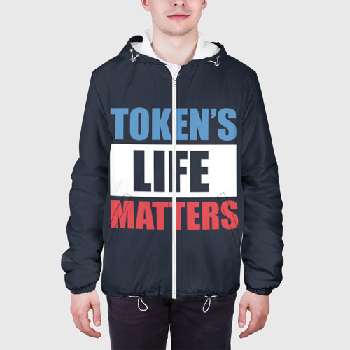 Мужская куртка 3D с принтом TOKENS LIFE MATTERS, вид сбоку #3