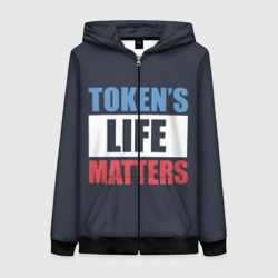 Женская толстовка 3D на молнии Tokens life matters