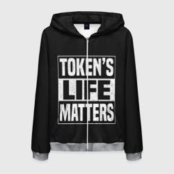 Мужская толстовка 3D на молнии Tokens life matters