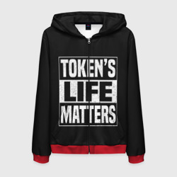 Мужская толстовка 3D на молнии Tokens life matters