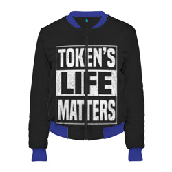 Женский бомбер 3D Tokens life matters