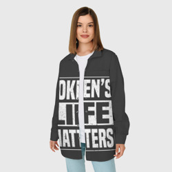 Женская рубашка oversize 3D Tokens life matters - фото 2