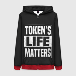 Женская толстовка 3D на молнии Tokens life matters