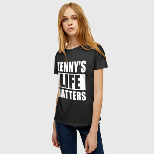 Женская футболка 3D KENNYS LIFE MATTERS, цвет 3D печать - фото 3