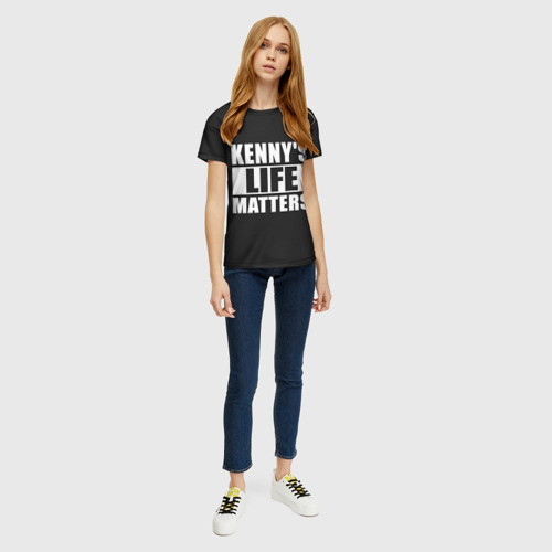 Женская футболка 3D KENNYS LIFE MATTERS, цвет 3D печать - фото 5