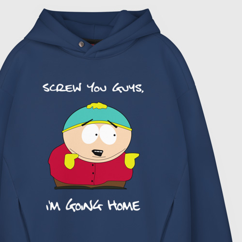 Мужское худи Oversize хлопок Южный Парк South Park, цвет темно-синий - фото 4