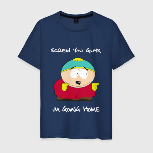 Мужская футболка из хлопка с принтом Южный Парк South Park, вид спереди №1