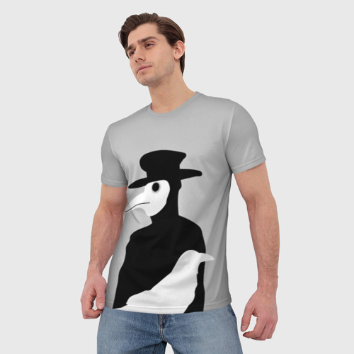 Мужская футболка 3D Чумной доктор, цвет 3D печать - фото 3