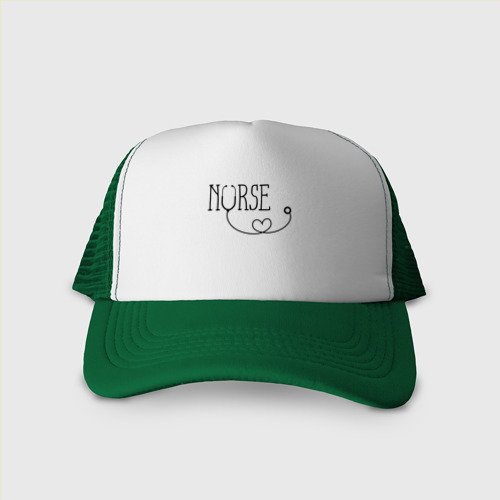 Кепка тракер с сеткой Nurse, цвет зеленый