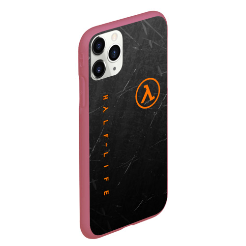 Чехол для iPhone 11 Pro Max матовый Half-life, цвет малиновый - фото 3