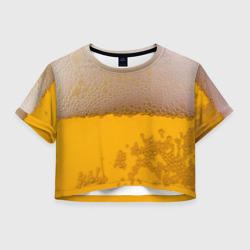 Женская футболка Crop-top 3D Пиво