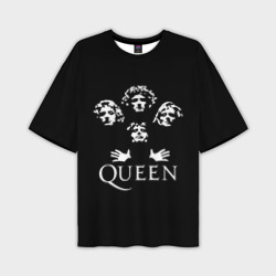 Мужская футболка oversize 3D Queen Квин +на спине