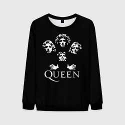 Мужской свитшот 3D Queen Квин +на спине