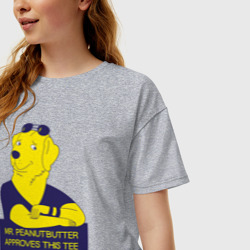 Женская футболка хлопок Oversize Mr. Peanutbutter - фото 2