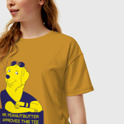 Женская футболка хлопок Oversize Mr. Peanutbutter - фото 2