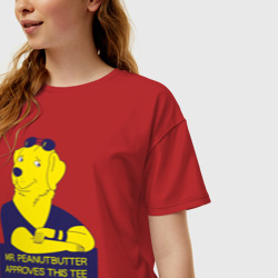 Женская футболка хлопок Oversize Mr. Peanutbutter - фото 2