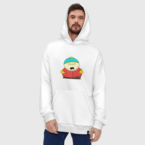 Худи SuperOversize хлопок South Park, Эрик Картман, цвет белый - фото 5