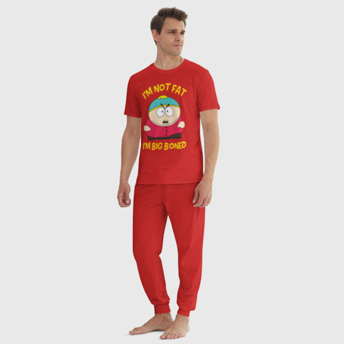 Мужская пижама хлопок Картман не толстый, цвет красный - фото 5