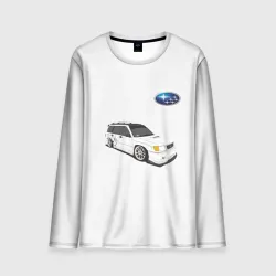 Мужской лонгслив 3D Subaru forester Субару Форестер