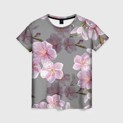 Сакура – Женская футболка 3D с принтом купить со скидкой в -26%