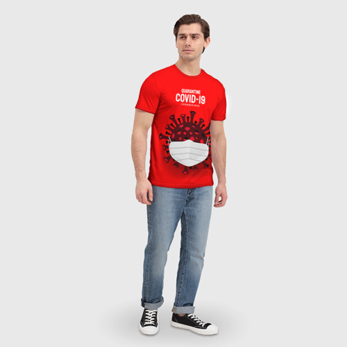 Мужская футболка 3D 2019-nCoV Коронавирус, цвет 3D печать - фото 5