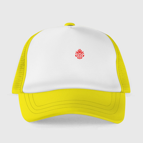 Детская кепка тракер Красный оверлорд лого, цвет желтый - фото 2