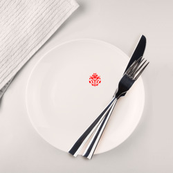 Тарелка Красный оверлорд лого