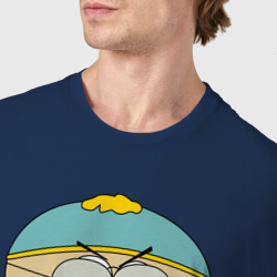 Футболка с принтом South Park, Эрик Картман для мужчины, вид на модели спереди №4. Цвет основы: темно-синий
