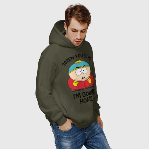 Мужское худи Oversize хлопок South Park, Эрик Картман, цвет хаки - фото 7