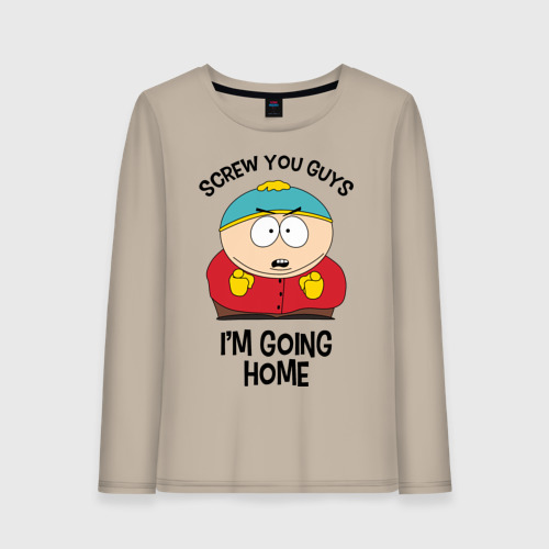 Женский лонгслив хлопок South Park, Эрик Картман, цвет миндальный