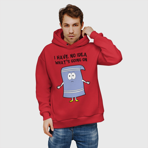 Мужское худи Oversize хлопок South Park, Полотенчик, цвет красный - фото 3