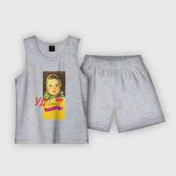 Детская пижама с шортами хлопок Алёнка-удалёнка