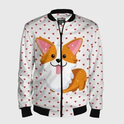 Мужской бомбер 3D Корги