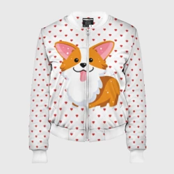 Женский бомбер 3D Корги