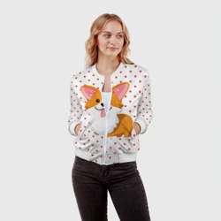 Женский бомбер 3D Корги - фото 2