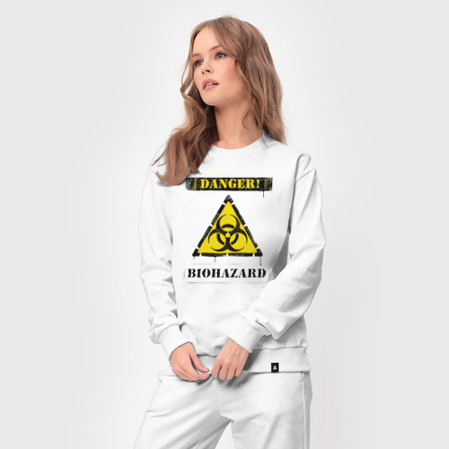Женский костюм хлопок Biohazard, цвет белый - фото 5
