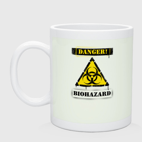 Кружка керамическая Biohazard, цвет фосфор