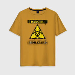 Женская футболка хлопок Oversize Biohazard