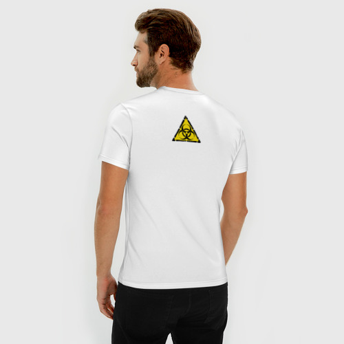 Мужская футболка хлопок Slim Biohazard, цвет белый - фото 4