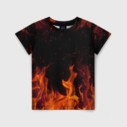 Детская футболка 3D Огонь fire