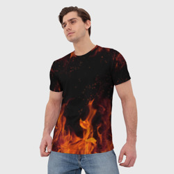 Мужская футболка 3D Огонь fire - фото 2