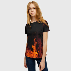 Женская футболка 3D Огонь fire - фото 2