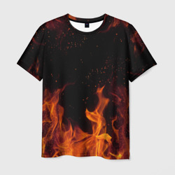 Мужская футболка 3D Огонь fire