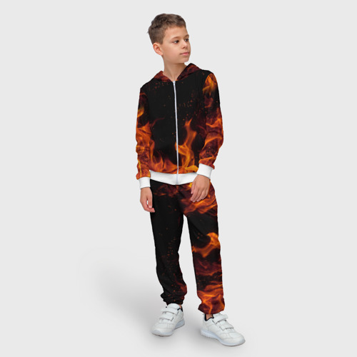 Детский 3D костюм с принтом ОГОНЬ | FIRE, фото на моделе #1