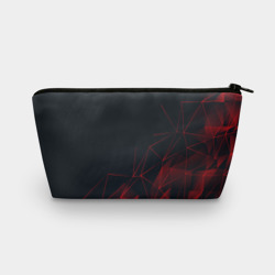 Косметичка 3D Red stripes красная геометрия