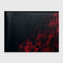 Обложка для студенческого билета Red stripes красная геометрия