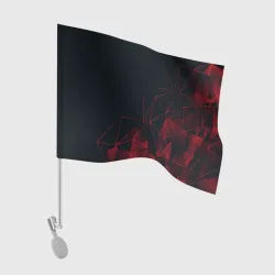 Флаг для автомобиля Red stripes красная геометрия