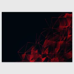 Поздравительная открытка Red stripes красная геометрия
