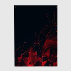 Постер Red stripes красная геометрия
