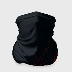 Бандана-труба 3D Red stripes красная геометрия